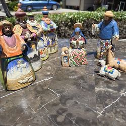 Hand carved & Painted Nativity Set