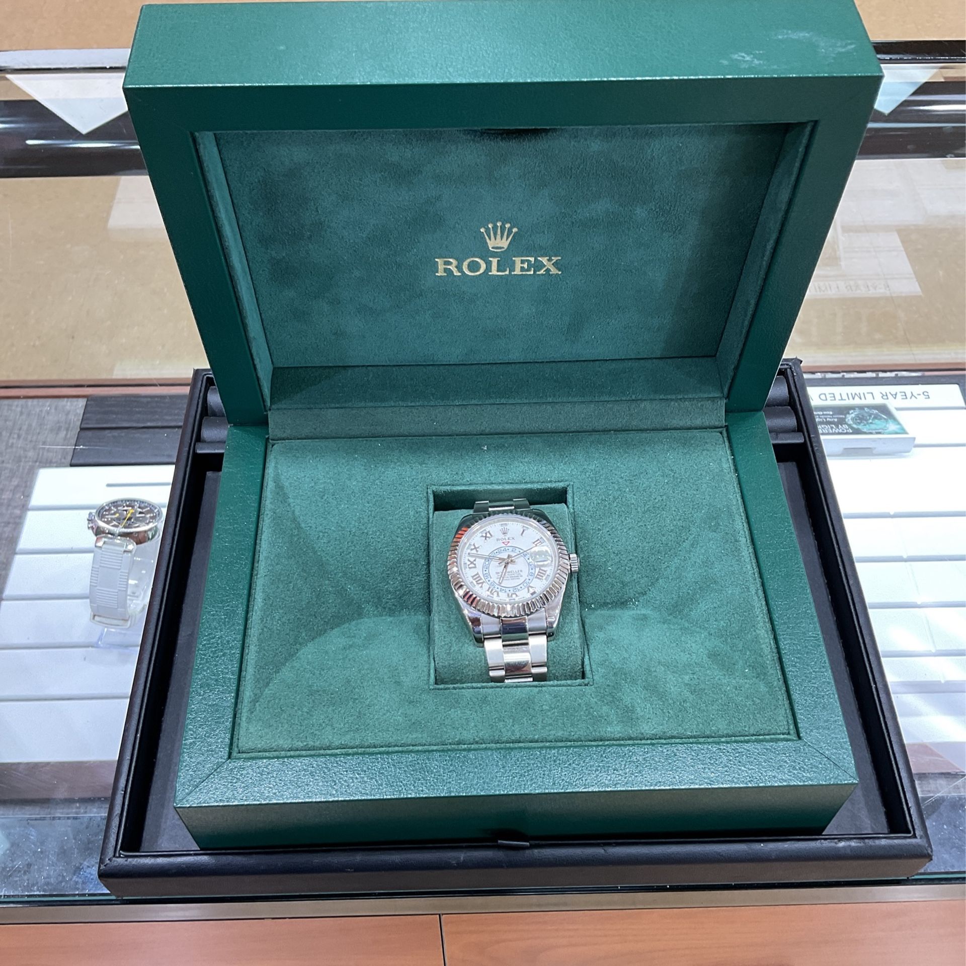 18karat White Gold Rolex Sky Dweller For Sale