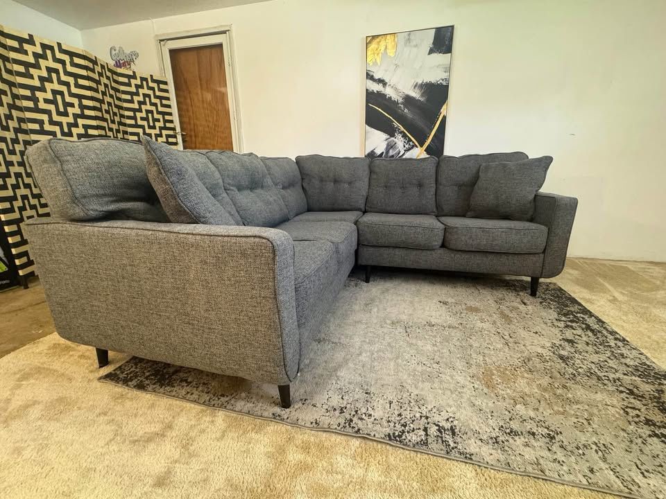 Gray 5-Seater Corner Sectional Sofa