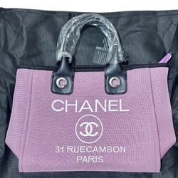 Purple Medium Tote Bag