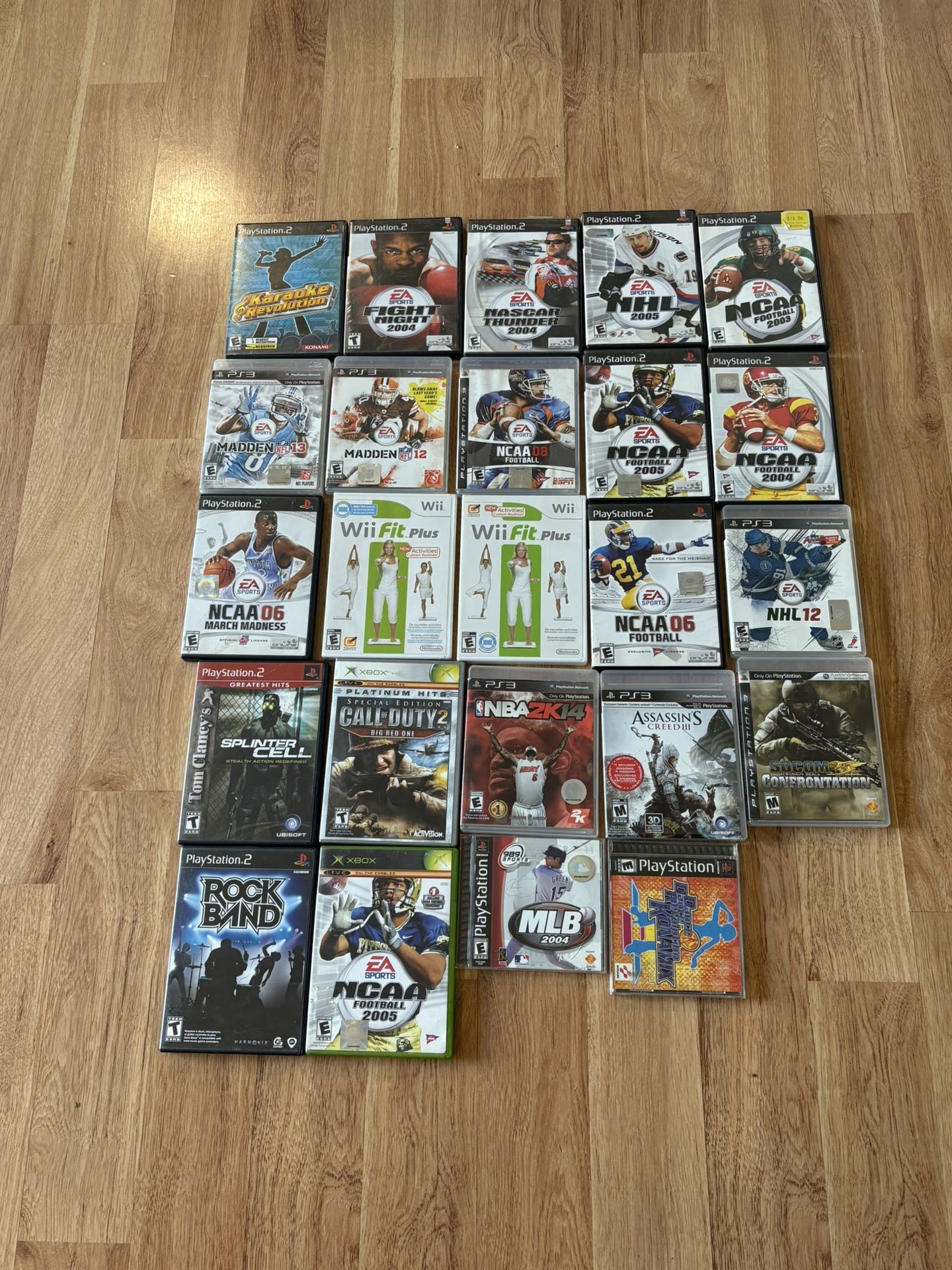 Huge Lot Of 24 Video Games PlayStation 1 2 3 Xbox, Wii Good Condition