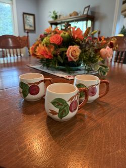 Antique Apple Coffee Cups 