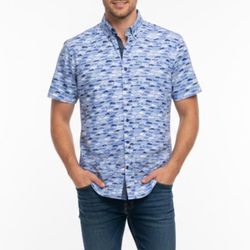 NWT Retro Vintage Car Print Button Down - Con.Struct Slim Fit 