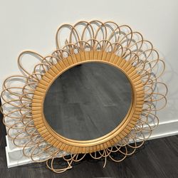 Wood Swirl Decorative Mirror