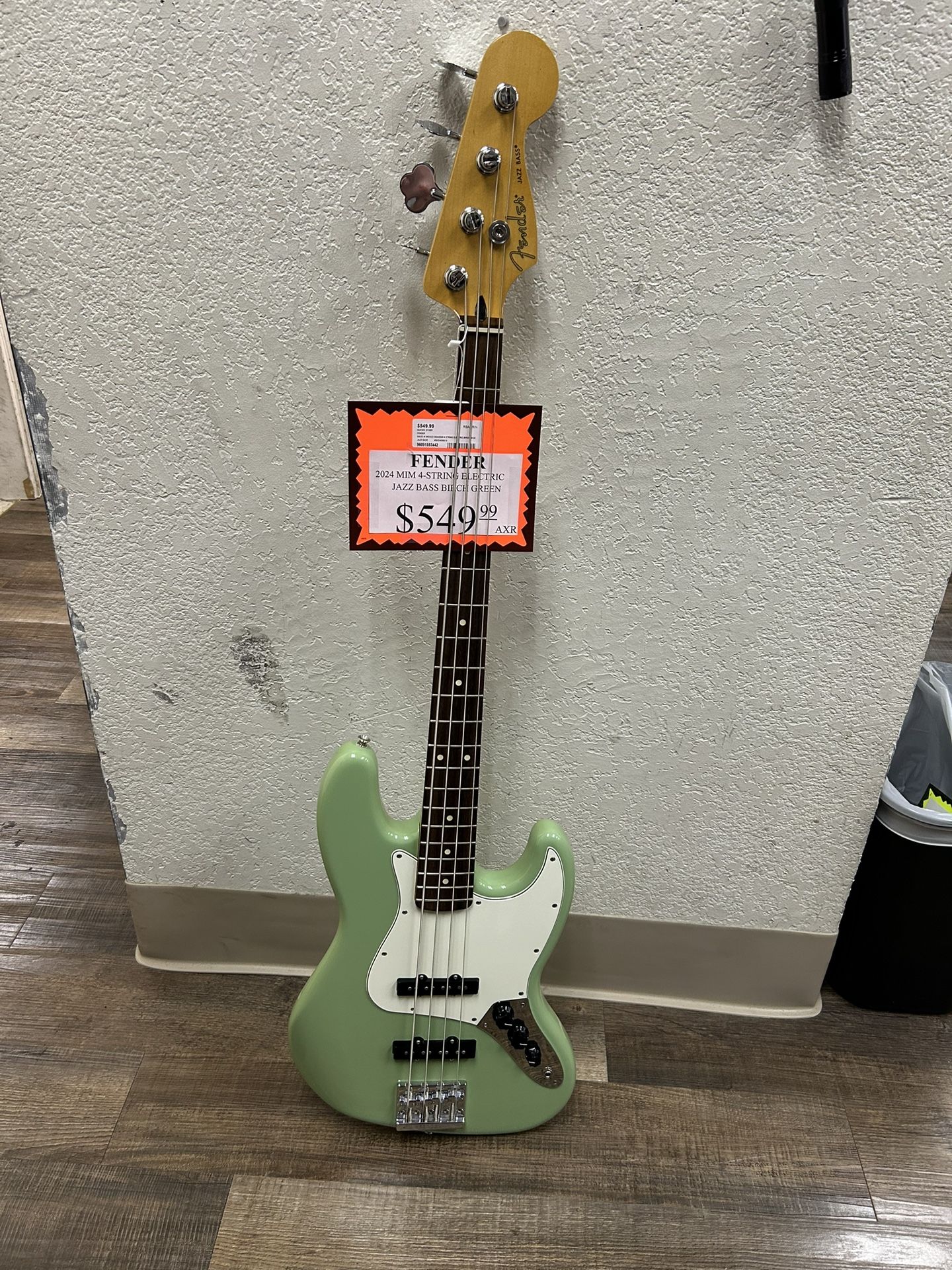 96091 Fender 2024 Jazz Bass Made In Mexico 2024 Birch Green No Case 593442