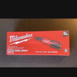 Milwaukee M12 Ratchet ( Rachet )  BRAND NEW TOOL.  UNOPENED BOX.  Good For a CHRISTMAS GIFT