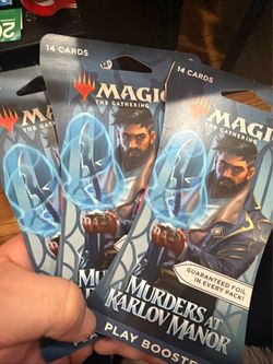 3 MTG Murders at Karlov Manor Play Booster Packs x3