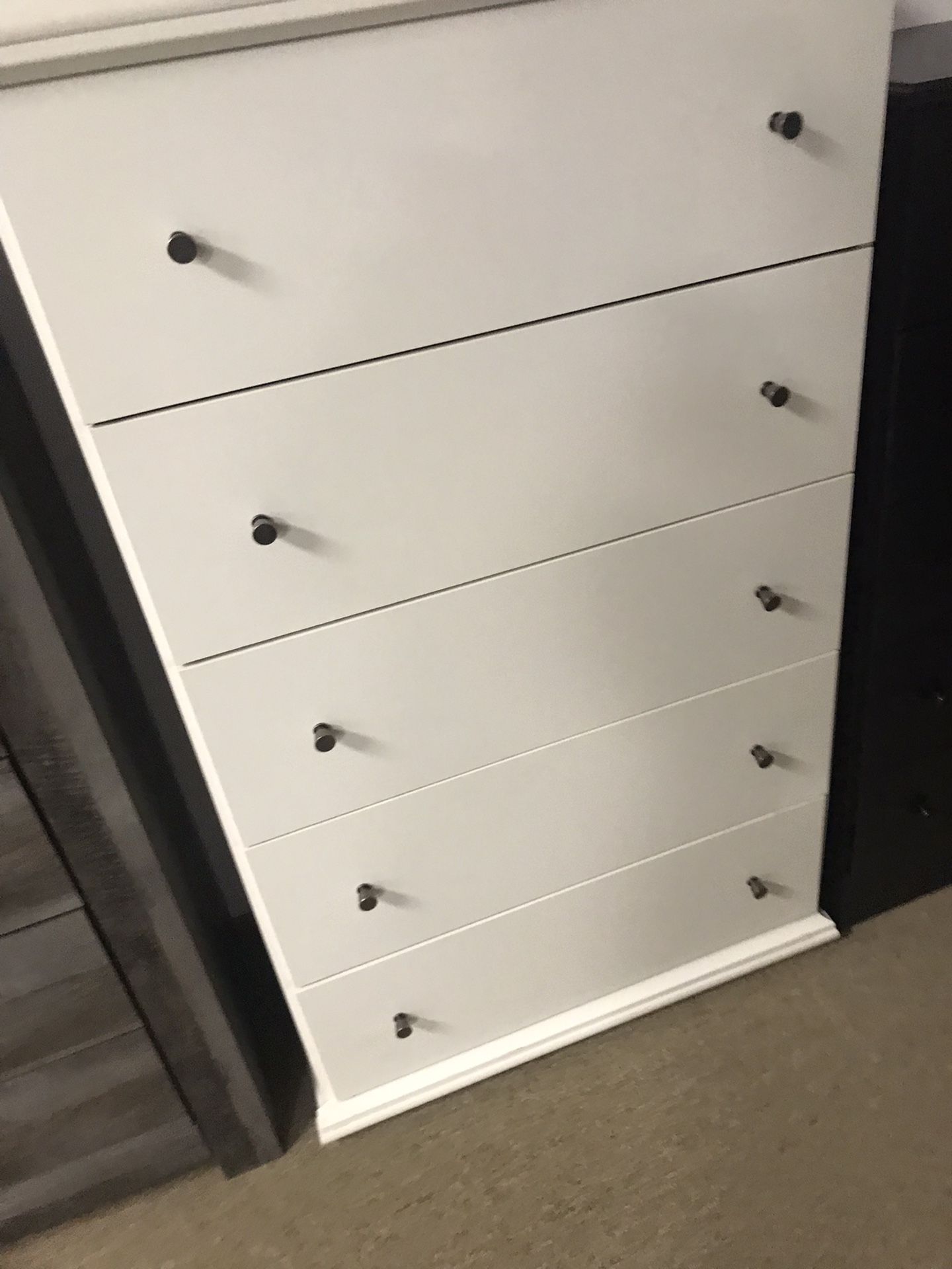 New White Scratch And Dent Model Tall Dresser