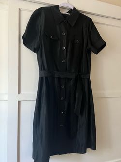 Marks & Spencer Autograph 100% Silk Black Dress