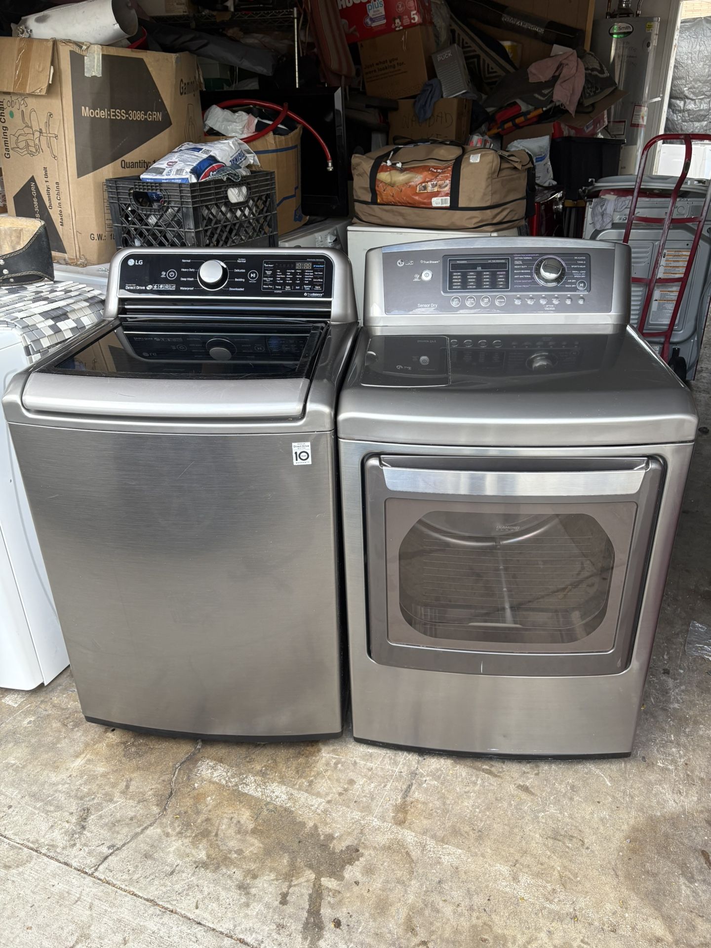 Lg Top Load XL Capacity Washer And Gas Dryer