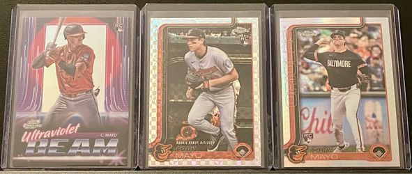 2025 Topps Cosmic Chrome/Topps Chrome Coby Mayo Rookie Cards (Lot of 3)