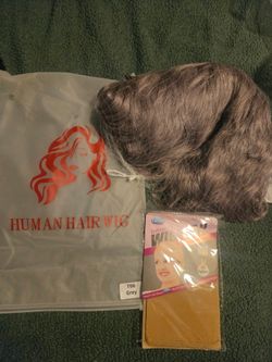 Brand New Short Gray Human Hair Wig
