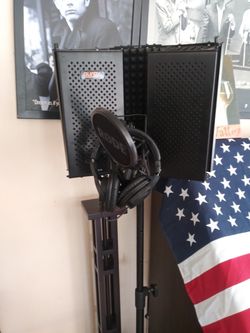 Record microphone stand