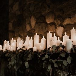 12- 3x12 large white pillar candles (unscented)-wedding/party/decor