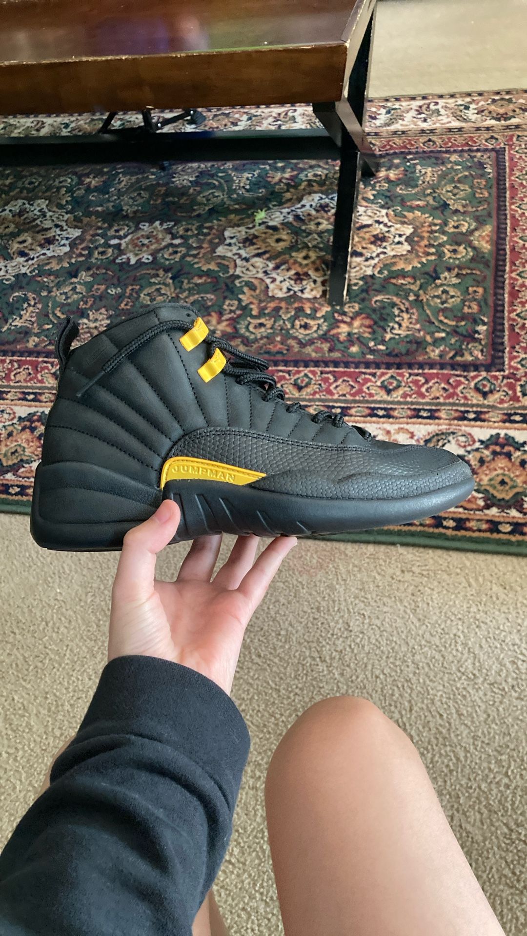 Jordan 12 Gs (5.5y) Taxi With Full Length Carbon Plate