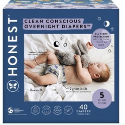 Honest Co Overnight Diapers Size 5 - 40 Count 