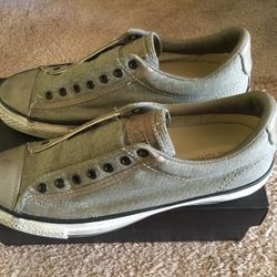 Brand new John Varvatos Converse X sneakers, available in size 8.5, are presented in their original box and have never been worn.