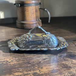 Vintage Arthur Court 2001 Grape Motif Covered Butter Dish