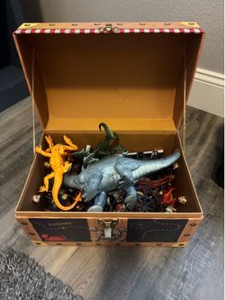 Treasure chest full of pirates and dragons