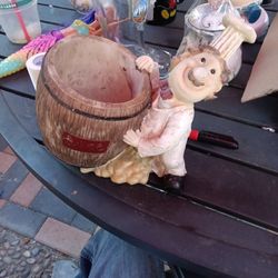 Wine Bottle Holder With A Chef Holding A Wine Bottle