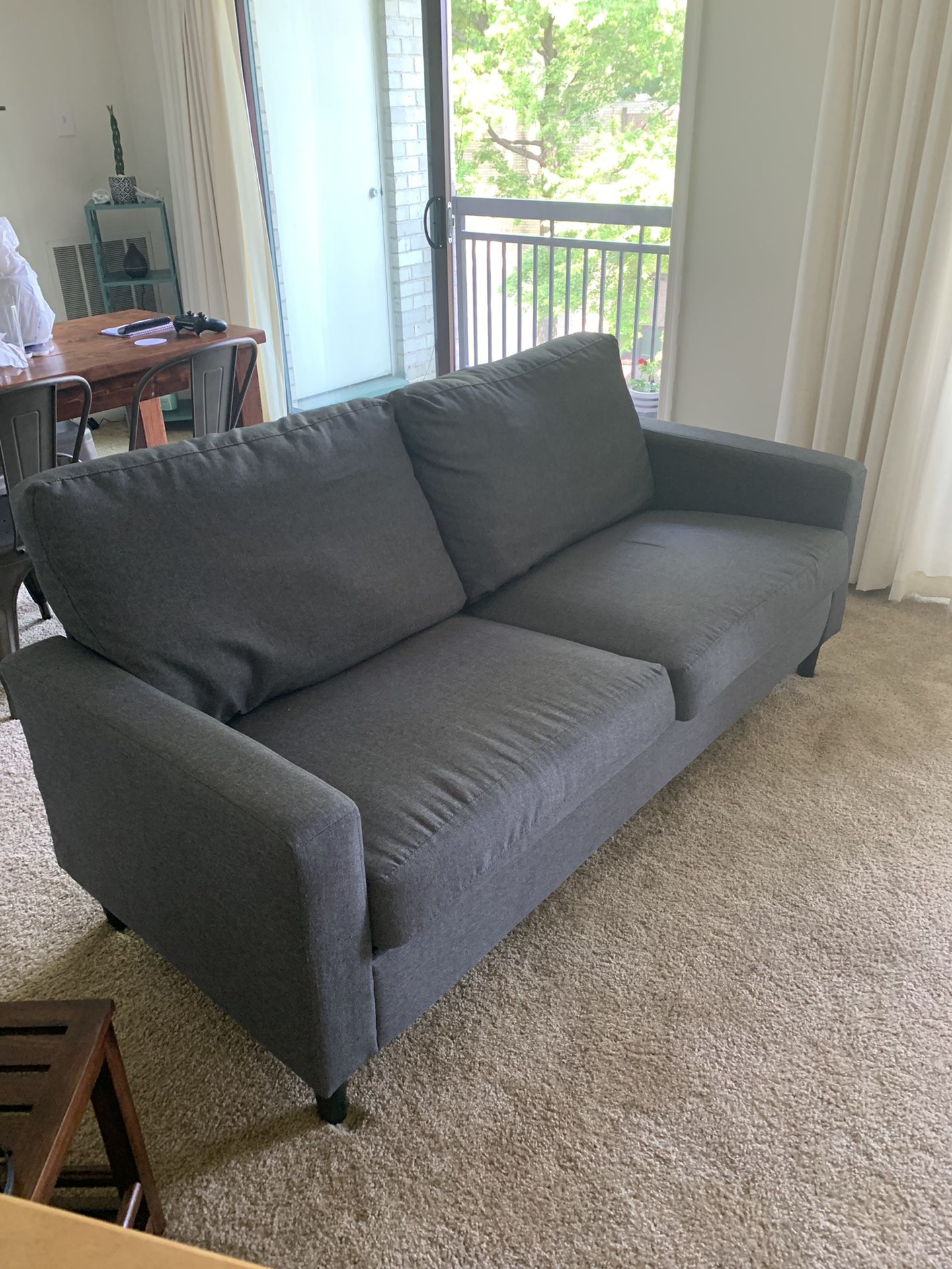 gray fabric couch