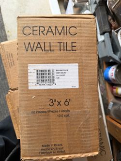 Ceramic Wall Tile 3x6 White Ice 80-Piece Box