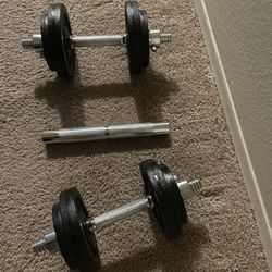 Yes 4 All Adjustable Dumbbells With Weight Plates/ Connectors 
