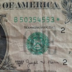 Star Note 1963b Joseph Barr 