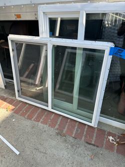 Window vinyl  Height : 35 1/2 inches  Width: 47 1/2 inches  double glass  New construction