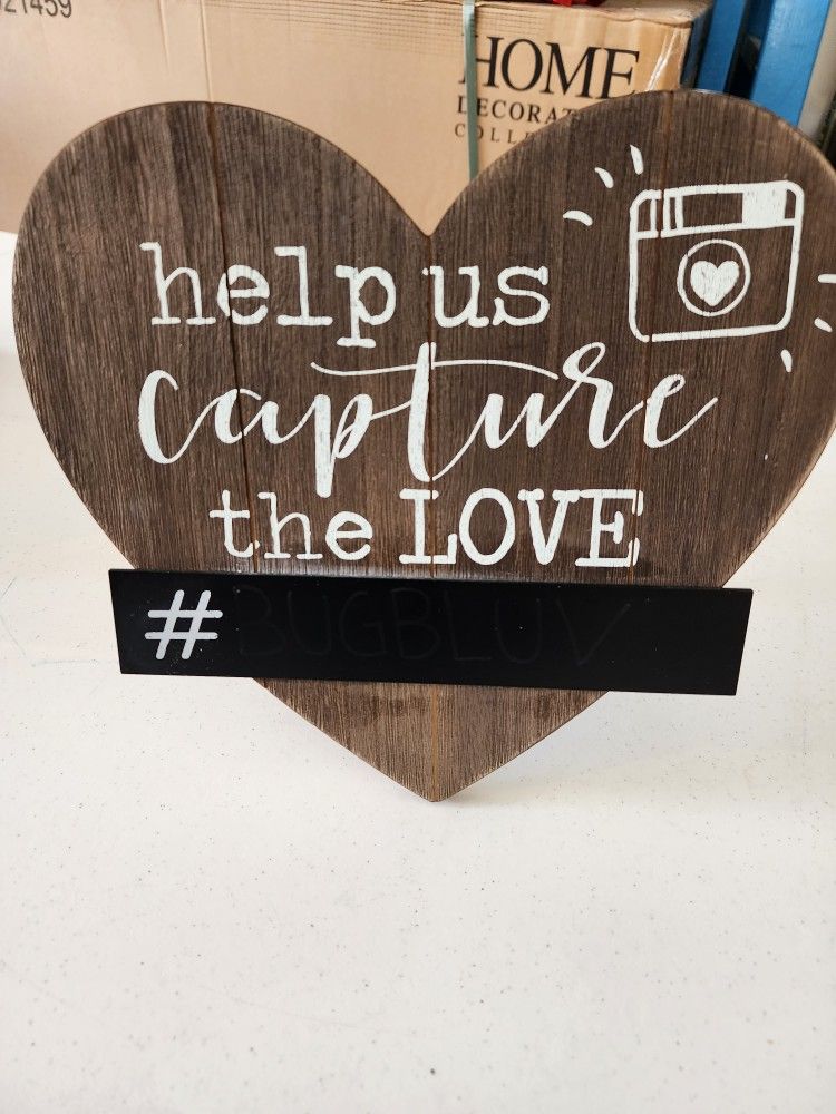 Hashtag Wedding Sign Chalkboard
