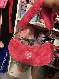 PREOWNED Juicy Couture Pink Flash Let’s Get Cozy Shoulder Bag