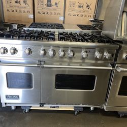 Viking 48”Wide All Gas Range Stove Stainless Steel With 8Burners 