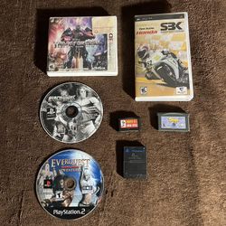 Games  And  One  Play Station 2  Memory Card 