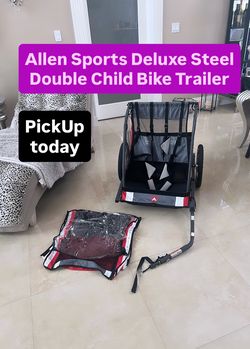 Allen Sport Deluxe Steel Double Child Bike Trailer (1 Available)
