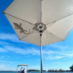 Beach umbrella aluminum and stainless steel