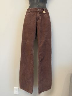 Vintage Etnies Y2K Women’s Corduroy Skate Jeans in Washed Burgundy Size 3
