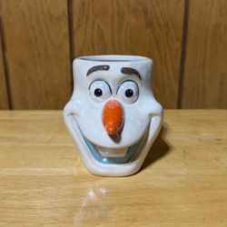 Disney Frozen Olaf Coffee Mug Cup Ceramic Snowman 3D Sculpted Face Galerie 18oz