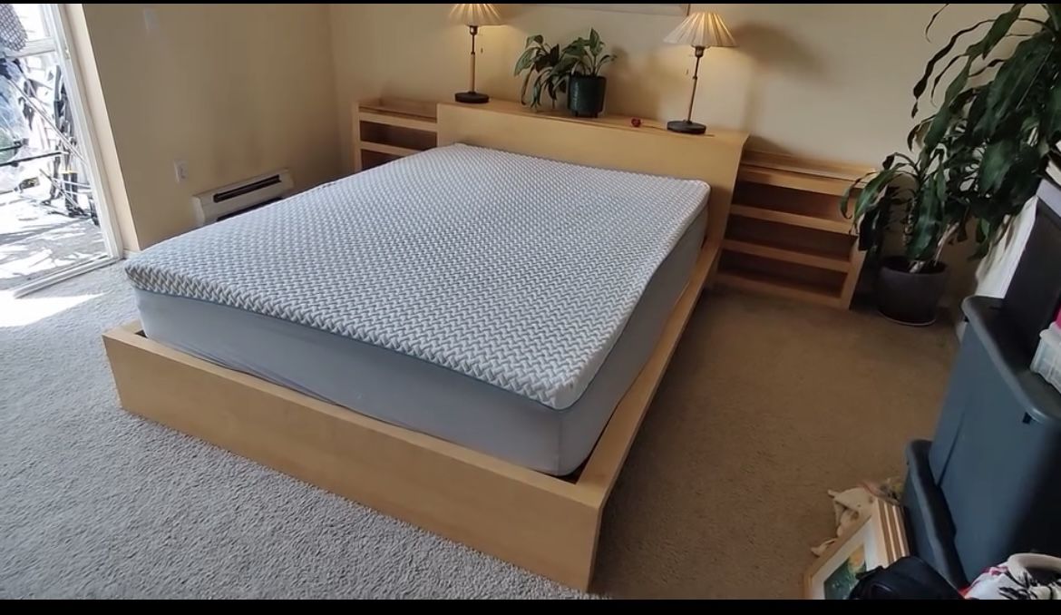 Bed Frame with Mattress & Side Drawers