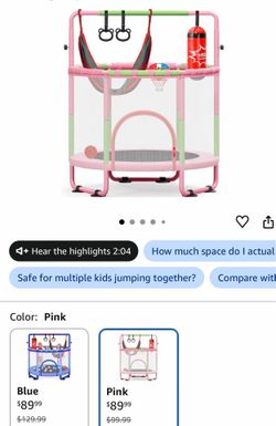 Kids 55" trampoline 📍$65 new in box