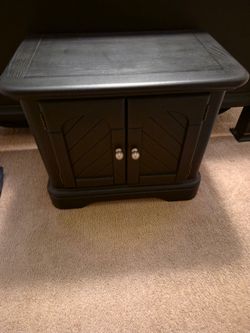 2 Matte Black Nightstands