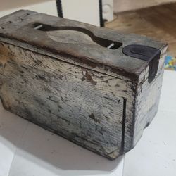 Antique WWI Wooden Military Ammunition Box