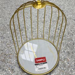 Decorative Gold Birdcage Shelf – Elegant Display Stand 💛