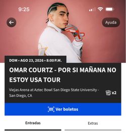 Omar Courtez 2 boletos
