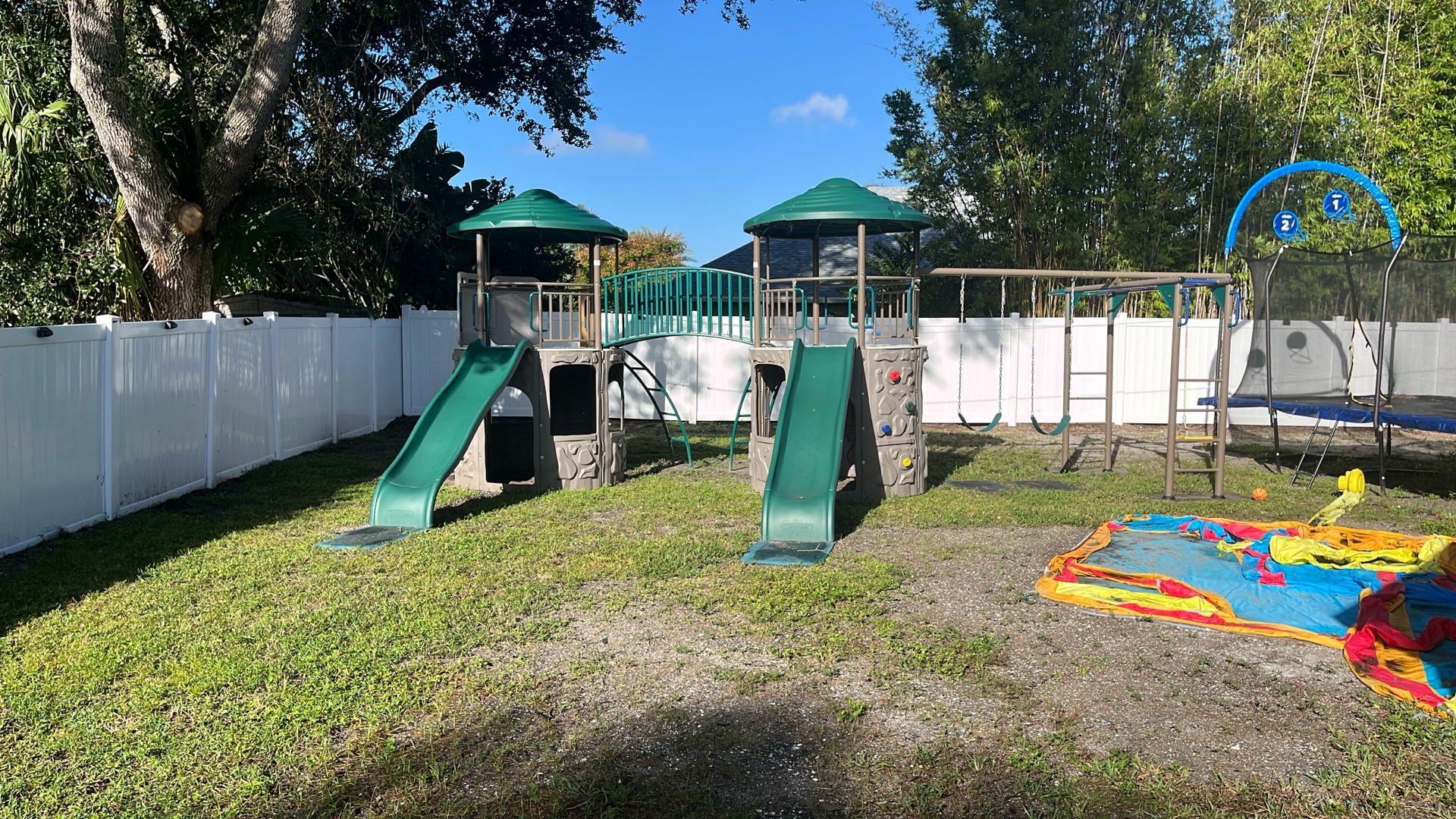 Playground Swing Set With Monkey Bars And Slides