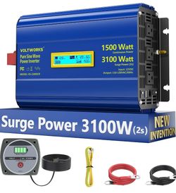 Voltworks 1500W Pure Sine Wave Power Inverter