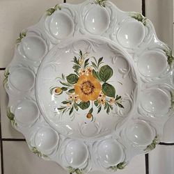 Vintage Italian Deviled Egg Plate