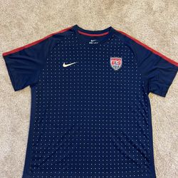 USA SOCCER FIFA WORLD CUP NIKE FC / AUTHENTIC USMNT  Team USA Gold Dots SOCCER Jersey DRI-FIT  / Men’s XXL / Excellent Condition!! / Navy 