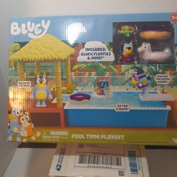 New Awesome Bluey Pool Party Time Pool Set.