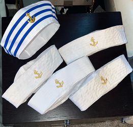 4 Sailor Hats One Skipper Yacht Rock Nautical Party
