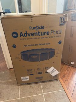 Metal 14 Ft Swimming Pool with Pump